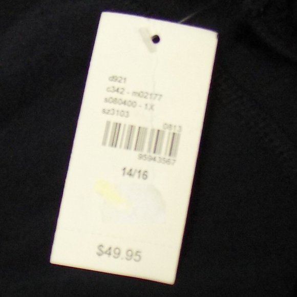 Lane Bryant Black Blouse With Gold Embellishment Size 14/16 NWT - Picture 7 of 9